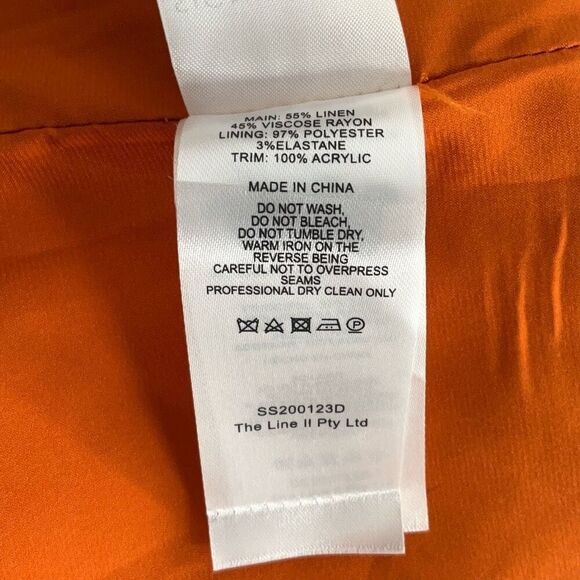 Significant Other Amber Linen Blend Cutout Puff Sleeve Solace Mini Dress Size 2 - Picture 6 of 7